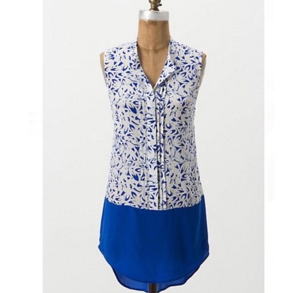 Maeve Tops - Maeve by Anthropologie Blue Sleeveless Blouse